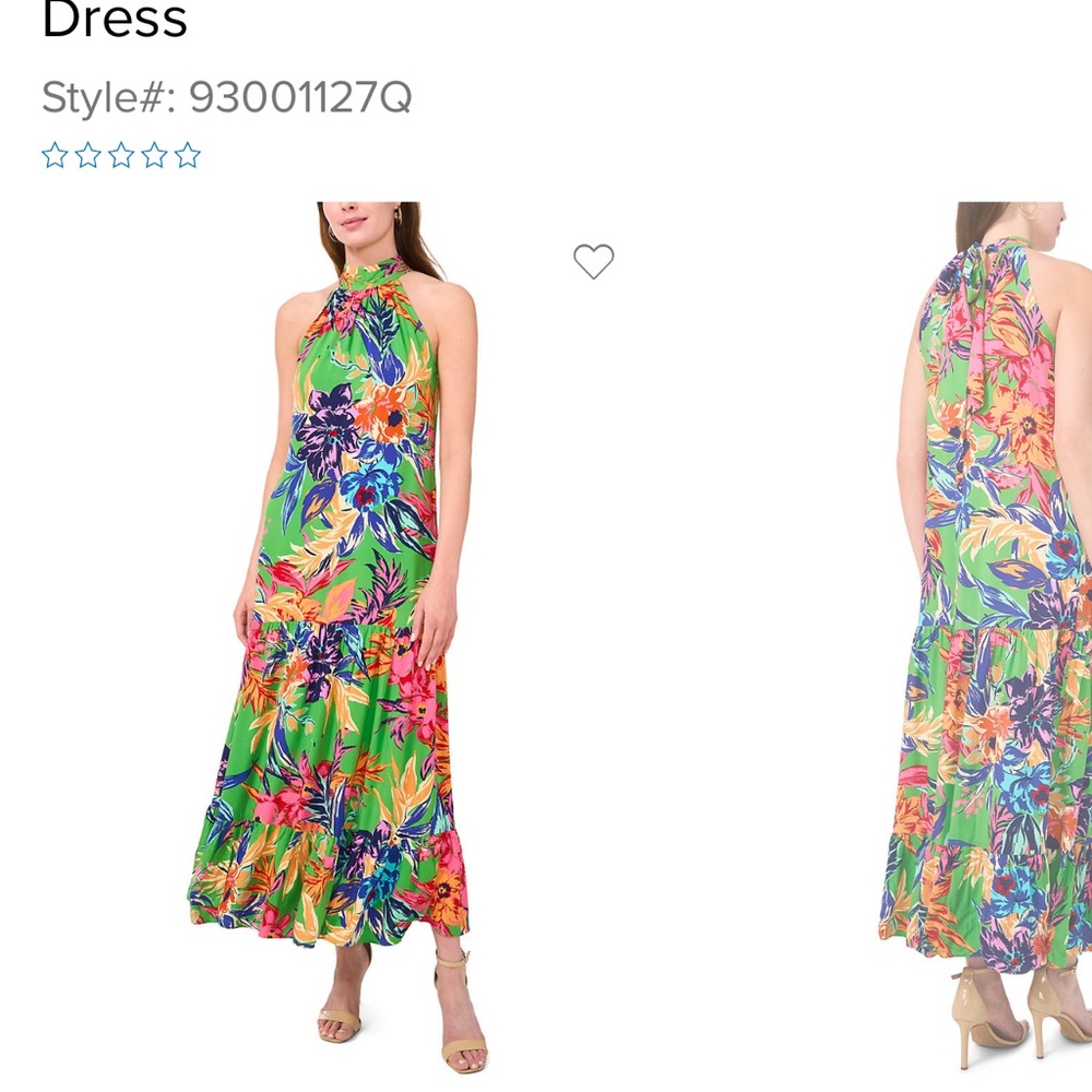 MSK Vibrant Multicolor Halter Dress